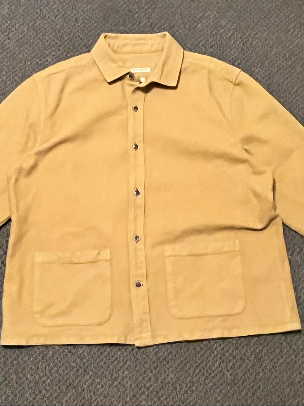 32 Bar Blues Men's Casual Button-Down Shirt Jacket in Camel/Tan